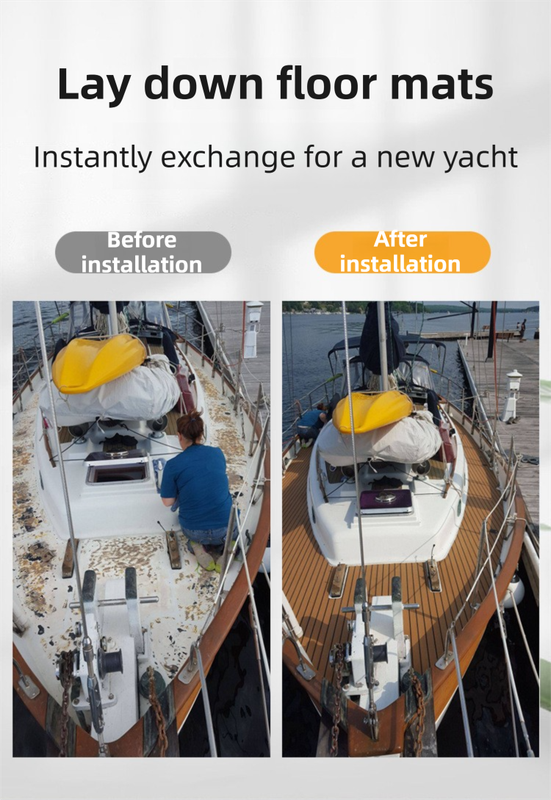 高密度EVAデッキマット 2400×450×6mm（ブラック×イエロー）